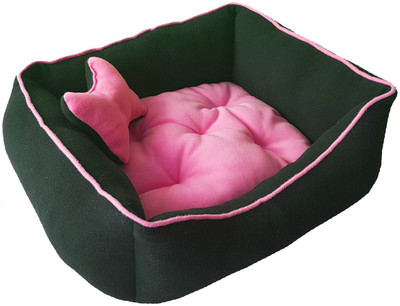 

PETSHUB Elite Super Soft Pink & Black Reversible DOG & CAT bed Small Breed(Export Quality)-Large L Pet Bed(Pink)
