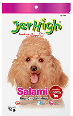 

Jerhigh JerHigh Salami Dog Treat Healthy Food Supplement (70 g) Carrot Dog Treat(70 g)