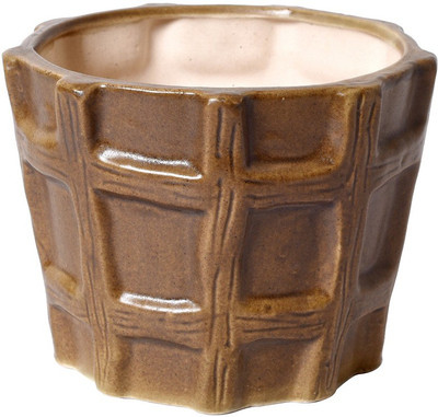 

Unravel India Plant Container(Ceramic, External Height - 12.7 cm), Brown
