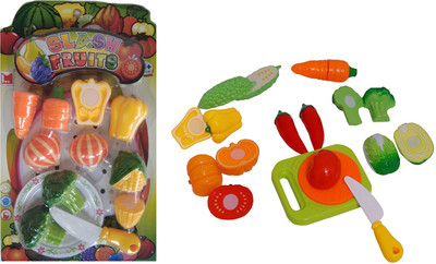 

Speoma VEGETABLES CUTTING ROLE PLAY TOYS FOR KIDS COMBO MULTICOLOR