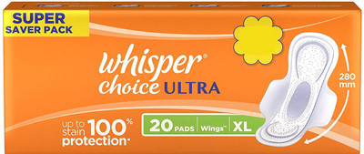

Whisper Choice Ultra XL Wings Sanitary Pad(Pack of 20)
