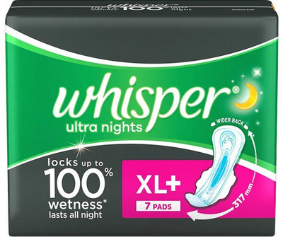 

Whisper Ultra Nights XL Plus Wings Sanitary Pad(Pack of 7)