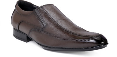 

K KING Men New Leather Formal Slip On For Men(Brown