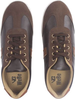 

WeBe Leather Look Sneakers Sneakers For Men(Brown