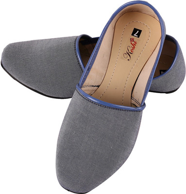 

Koshi Koshi Ethnic Denim Shoe Jutis For Men(Blue