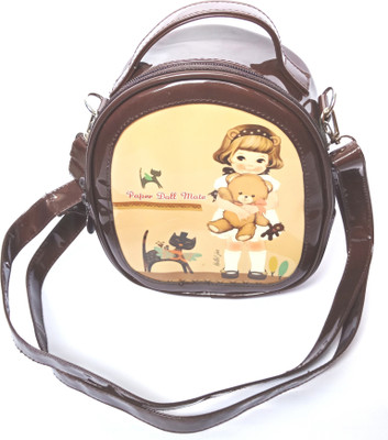 

Generic Girls Casual, Formal Brown Leatherette Sling Bag