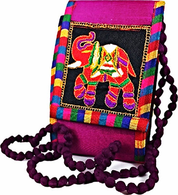 

ARe Girls Evening/Party Purple Cotton Sling Bag