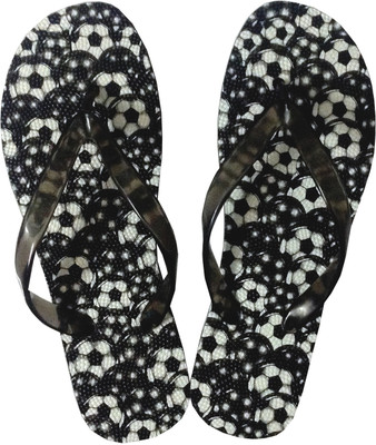 

3C Non-Skid Poly-Urethane flip flops and bathroom slippers World Cup Special (Limited Edition) Flip Flops, Black
