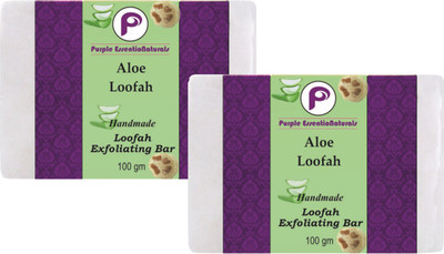 

Purple EssentioNaturals Aloe Loofah Soap Pack of 2(100 g, Pack of 2)