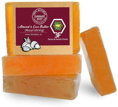 

3F Handmade Almond & Coco Butter Soap Bar- 100gm Pack of 4(400 g, Pack of 4)