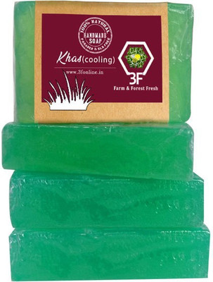 

3F Handmade Khus Soap Bar Pack of 4(400 g, Pack of 4)