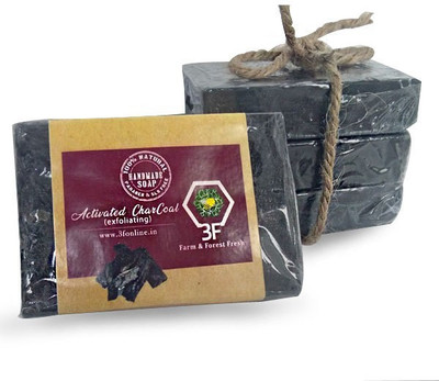 

3F Handmade Activated Charcoal Soap- 100Gm Pack of 4(400 g, Pack of 4)