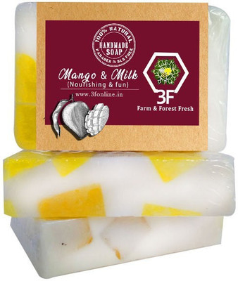 

3F Handmade Soap Mango & Milk Bar Pack of 3(300 g, Pack of 3)