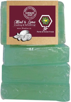 

3F HANDMADE MINT & LIME SOAP Pack of 4(400 g, Pack of 4)