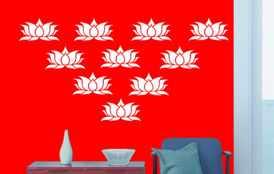 

Kayra Decor Lotus on my Wall KD054 (Size: 16" X 24") Beautiful Wall Stencil(Pack of 1, Beautiful Design)