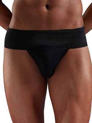 

JMO27Deals Gym Cotton Supporter Back Covered with Cup Pocket Athletic Fit Brief Multi Sports for Gym, Fitness, Cricket & Outdoor Inner Wear Soft Underpants Hip Support (XL, Black)