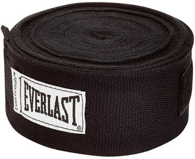 

Everlast Boxing Hand Wraps 180" Black Hand Support (Free Size, Black)