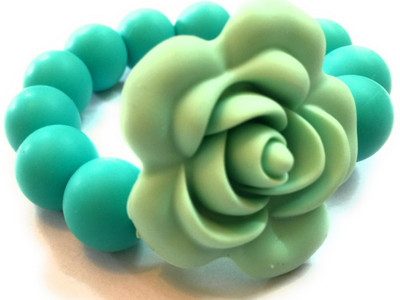 

TeethingWorld Premium Quality Teething Rattle Bracelet | BPA Free and Made from 100% Food-Grade Silicone | Versatile usage and perfect for Baby Shower Gifting Teething Rattle Ring/Bracelet Teether(Baby Boy Mint)