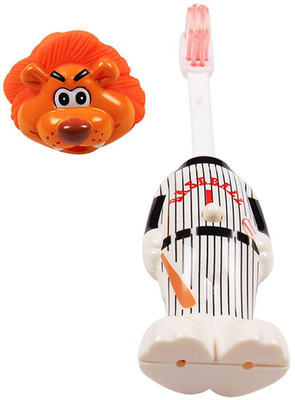 

JMO27Deals Funny Tiger Headed Baseball Player Kids Push Button Cum Toy (Age-3+ years) Soft Toothbrush