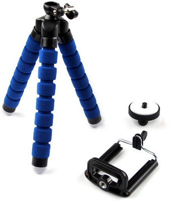 

Klick n Shop 6 inch Flexible Tripod With Mobile Attachment For DSLR & Smartphones Tripod(Blue, Supports Up to 500 g)
