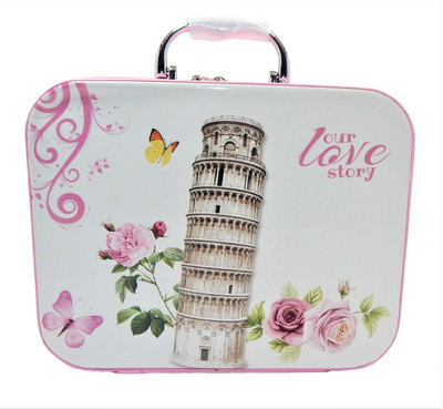 

RK Brands Beautiful City Outlook Design Hard Case Pink Bridal Travel with mirror Multipurpose Vanity Box(Pink)