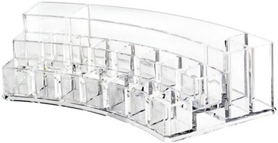 

Simxen Acrylic Sector cosmetic rack cosmetics storage Transparent Cosmetic Makeup Organizer for Lipstick Foundations Creams Lotions and Brushes COSMETIC ORGANIZER Vanity Box(CLEAR)