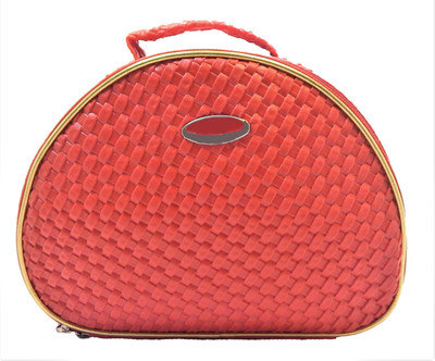 

RK Brands Mat design bridal portable Multipurpose Vanity Box(Red)