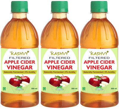 

Kashvy Filtered Apple Cider Vinegar | 100% Natural Vinegar(1500 ml, Pack of 3)