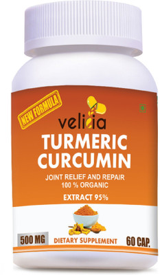 

Velicia 100 % Organic Turmeric 500 MG Capsules(500 mg)