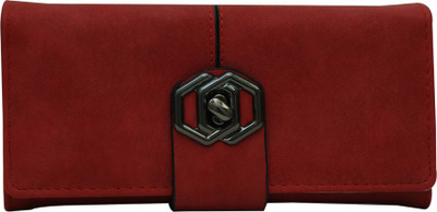 

Cidky Women Maroon Artificial Leather Wrist Wallet(10 Card Slots)