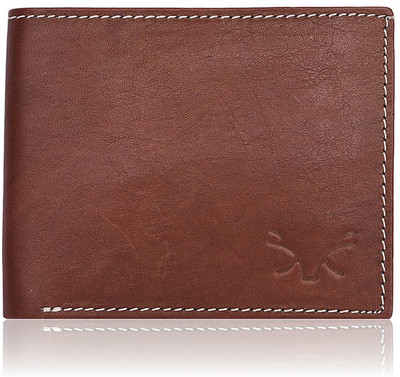 

Forester Men Brown Genuine Leather Wallet(8 Card Slots)
