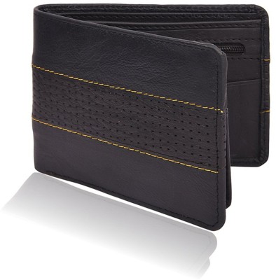 

Huntsman Men Black Genuine Leather Wallet(7 Card Slots)