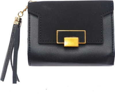 

JG Shoppe Women Casual Black Artificial Leather Wallet(5 Card Slots)