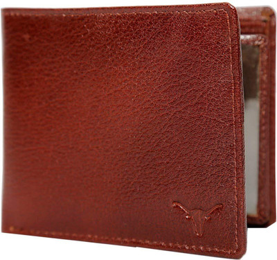 

Hidekraft Men Brown Genuine Leather Wallet(5 Card Slots)
