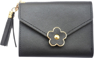 

JG Shoppe Women Casual Black Artificial Leather Wallet(5 Card Slots)