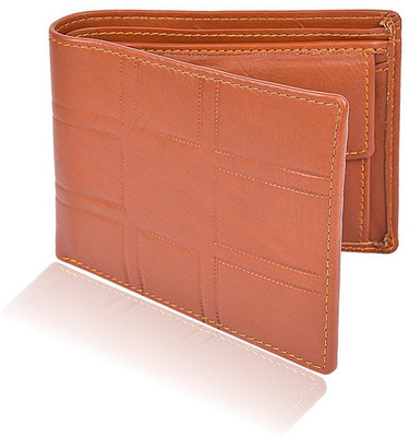Huntsman Men Tan Genuine Leather Wallet(7 Card Slots)