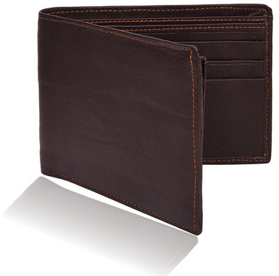 

Toughstance Men Brown Genuine Leather Wallet(5 Card Slots)