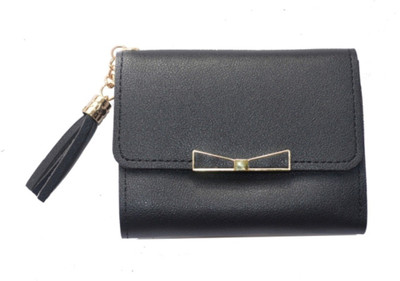 

JG Shoppe Women Casual Black Artificial Leather Wallet(5 Card Slots)