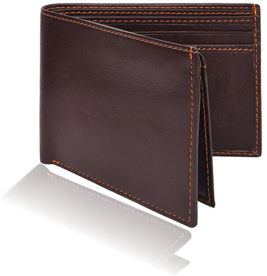 

Death By Color Men Brown Genuine Leather Wallet(12 Card Slots)