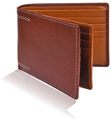 

Forester Men Maroon Genuine Leather Wallet(16 Card Slots), Maroon-tan