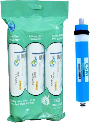 

Earth Ro System Water filter RO Service 1 Year Complete Water purifier Kit with candel mud23 Solid Filter Cartridge(0.5, Pack of 4)