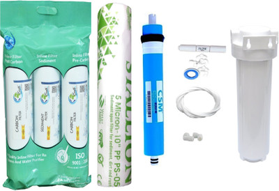 

Earth Ro System Water filter RO Service 1 Year Complete Water purifier Kit with candel mud59 Solid Filter Cartridge(0.5, Pack of 17)