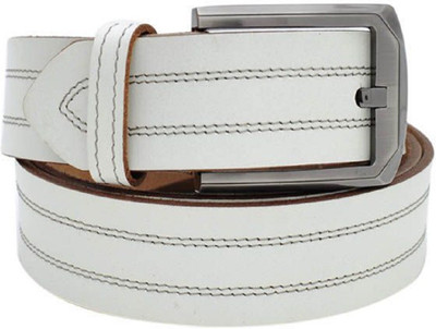 

Holy Bell Men Casual White Artificial Leather Belt
