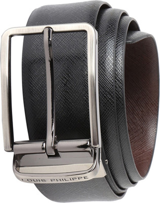 

Louis Philippe Men Formal Black Genuine Leather Reversible Belt