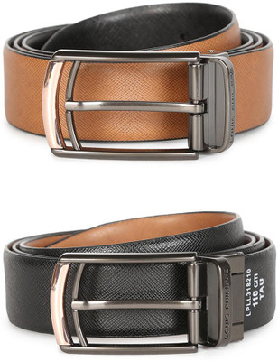 

Louis Philippe Men Casual Black Genuine Leather Reversible Belt, Louis Philippe Men Formal Black, Brown Genuine Leather Reversible Belt