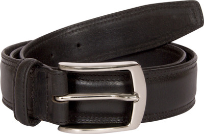 Raj Men Black Genuine Leather Belt