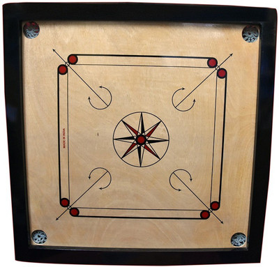 

Shredded Prophysique Small 20x20 Inch Carrom Board Game