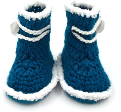 

Magic Needles Newborn Baby Socks Soft Sole Prewalker Boots Booties(Toe to Heel Length - 12 cm Marine Blue)