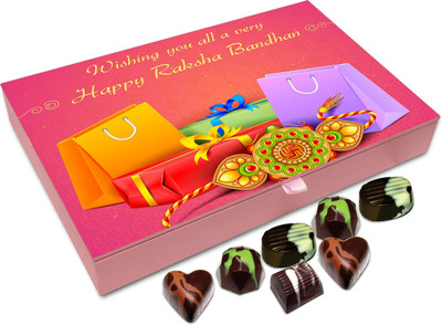 

Chocholik Rakshabandhan Gift Box - Wishing You All A Very Happy Raksha Bandhan - 12pc Truffles(144 g)