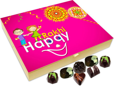 

Chocholik Rakhi Gift Box - Celebrate Rakhi With a Smile - 20pc Truffles(240 g)